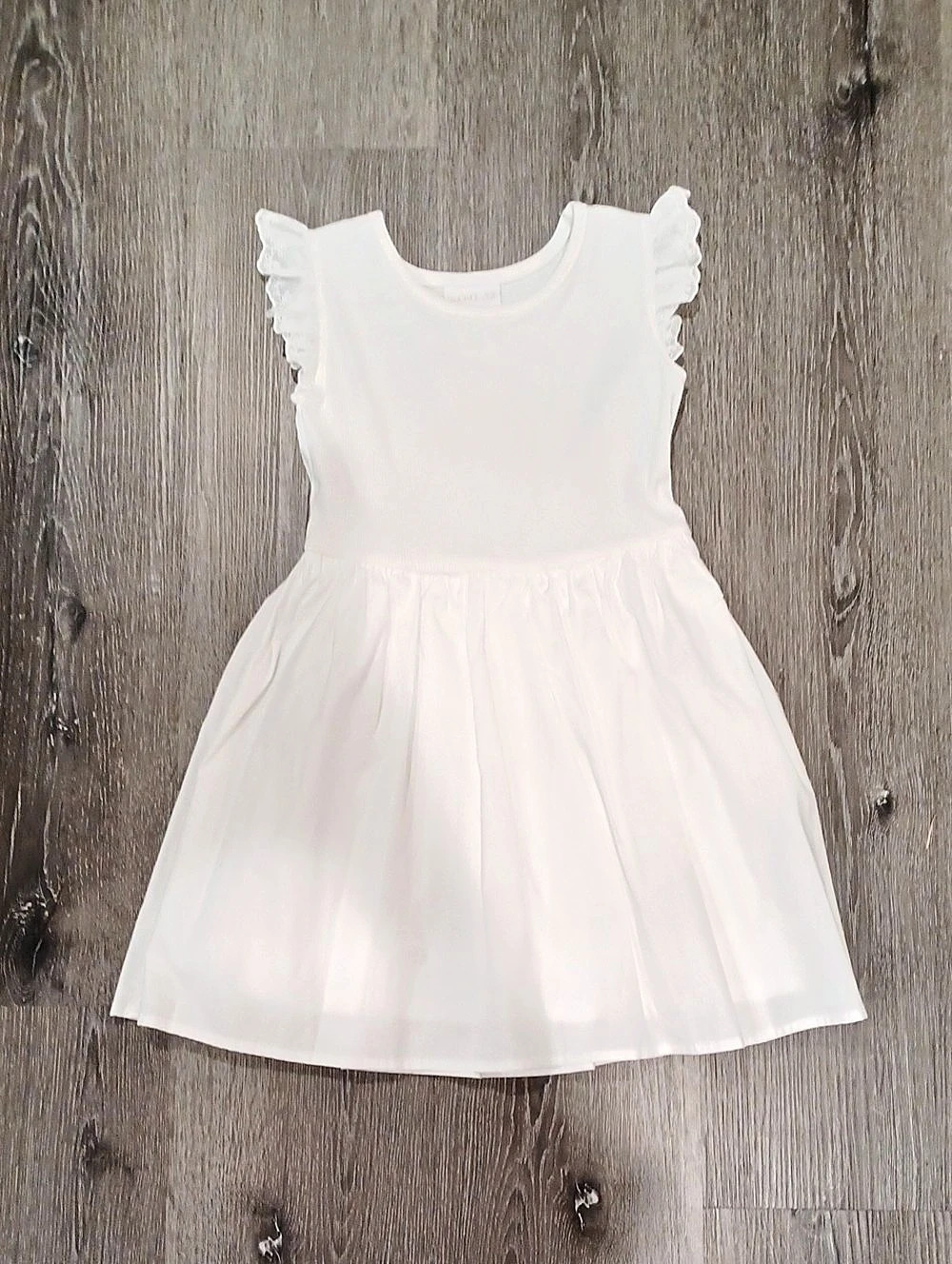 Rachel Zoe White Ruffle Sleeve Dress Like New
